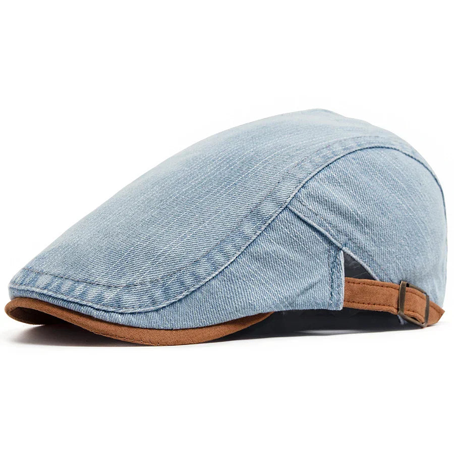 Azel | Gorra plana premium de denim – estilo atemporal y comodidad diaria