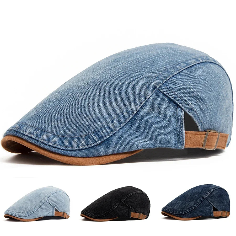 Azel | Gorra plana premium de denim – estilo atemporal y comodidad diaria