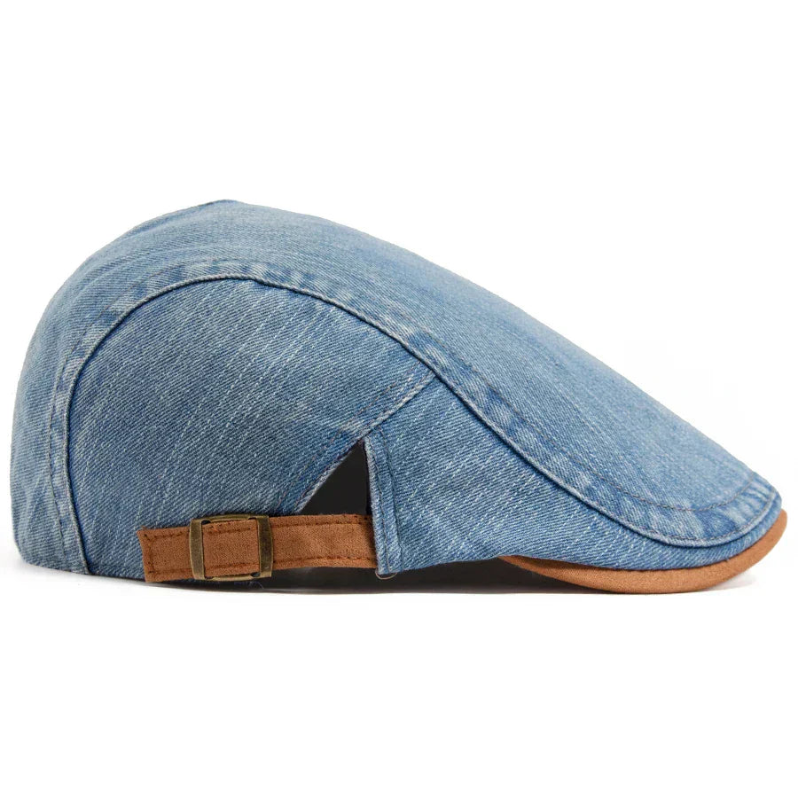 Azel | Gorra plana premium de denim – estilo atemporal y comodidad diaria