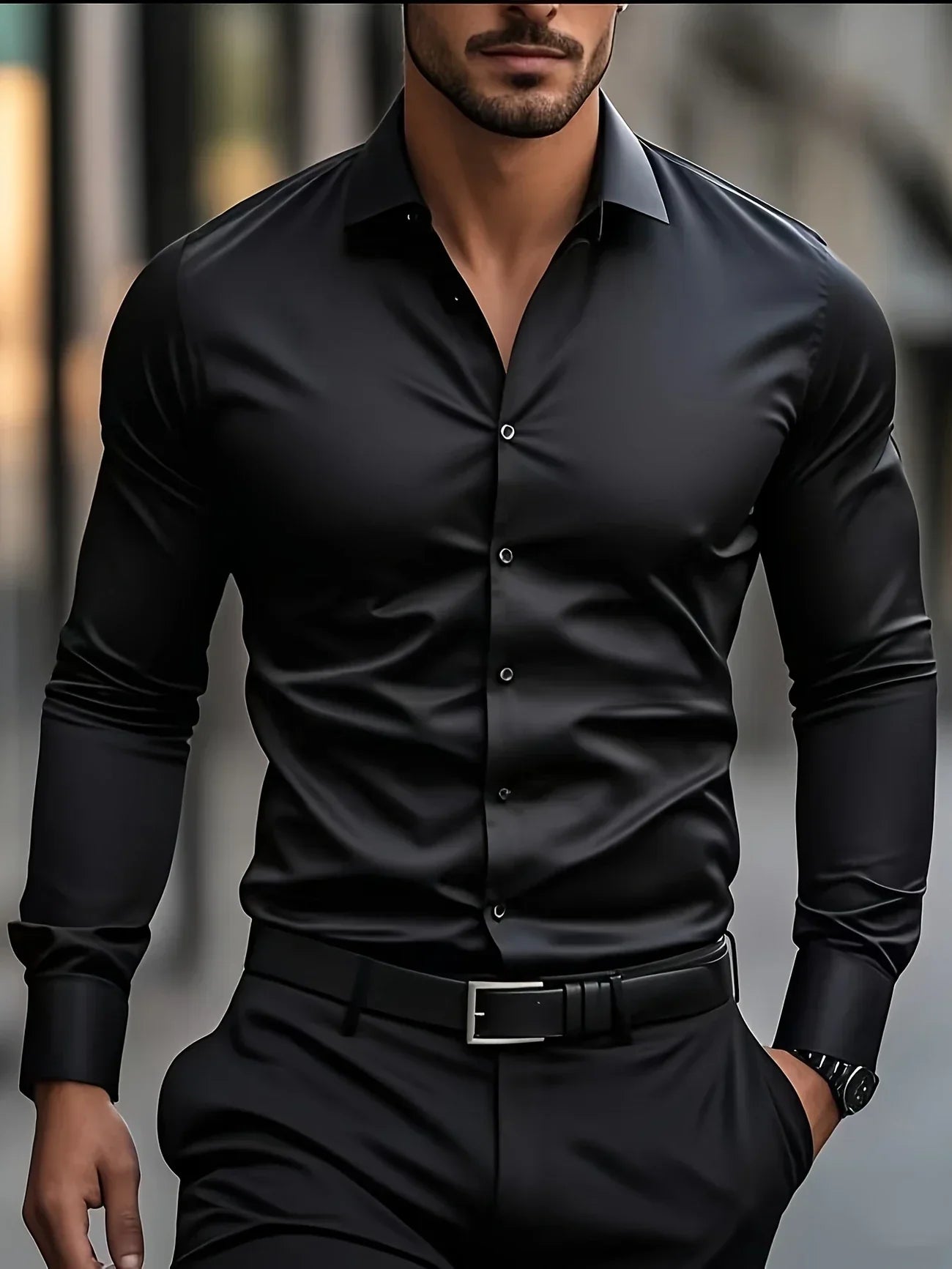 Azel | Camisa elegante de manga larga con botones