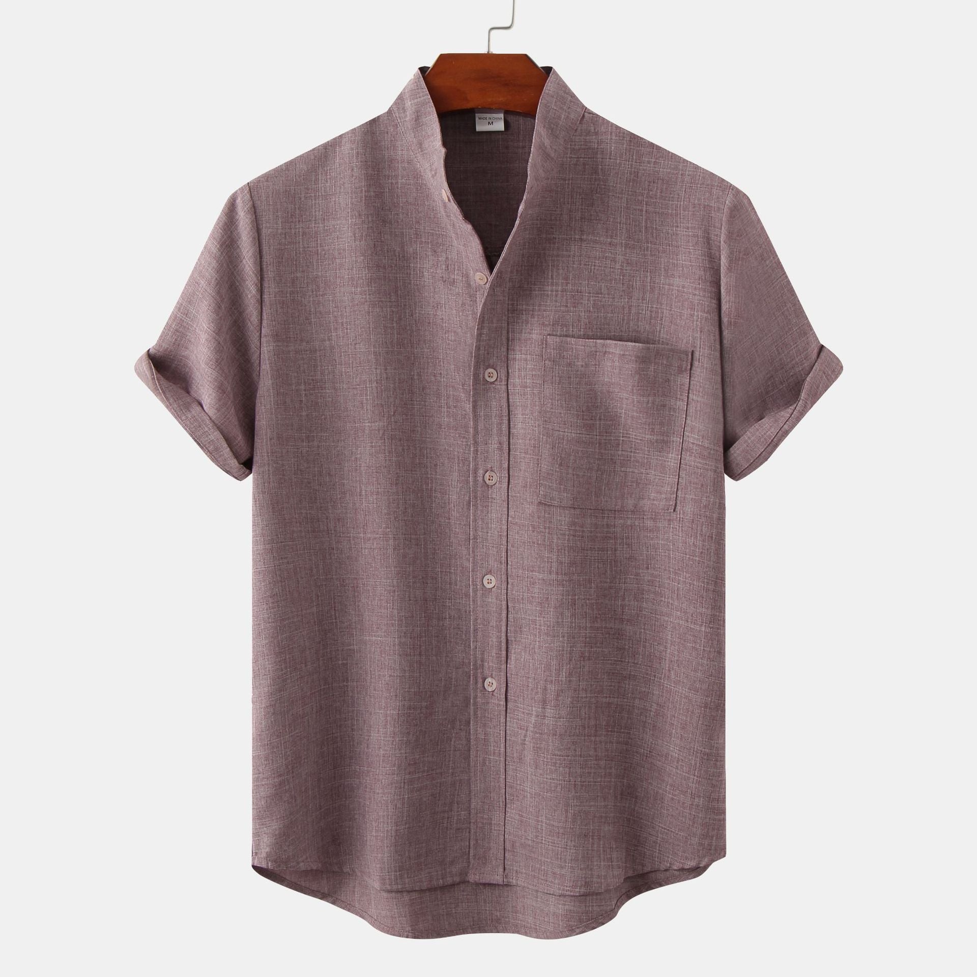 Azel | Camisa de algodón lisa con botones