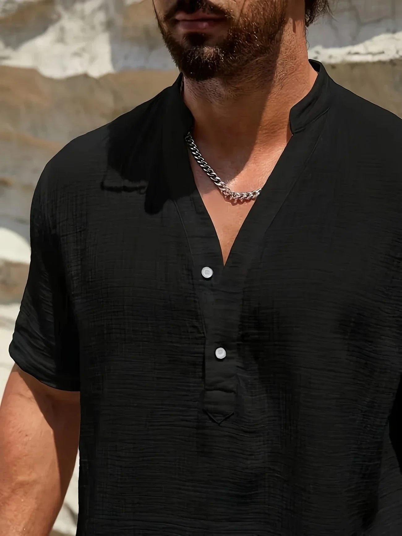 Azel | Camisa de verano elegante con cuello alto
