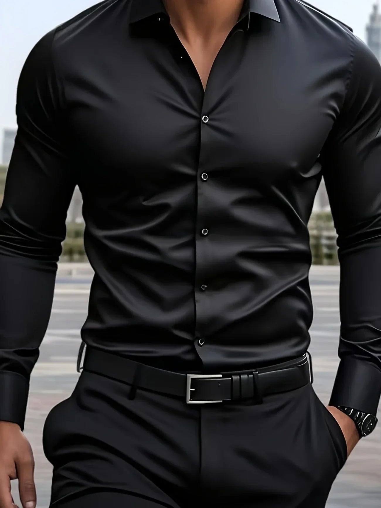 Azel | Camisa elegante de manga larga con botones