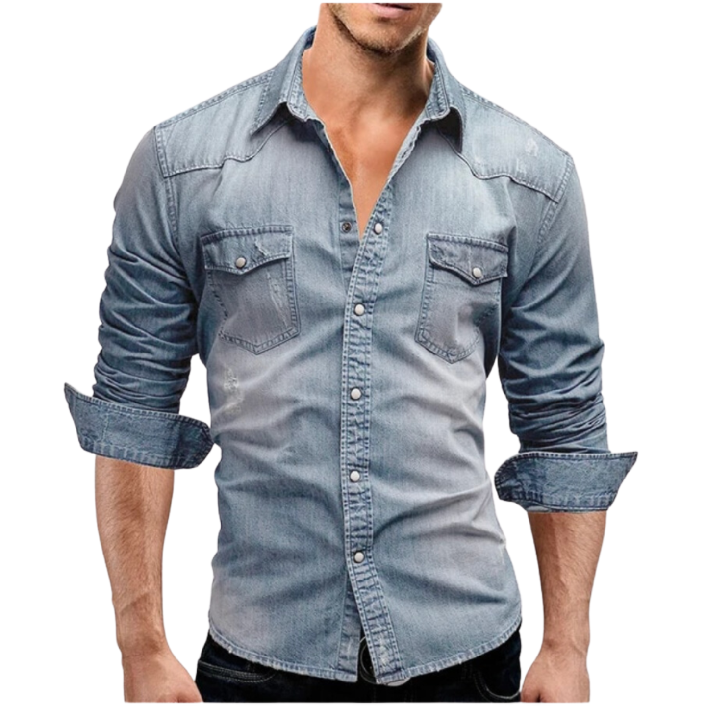 Cazel | Camicia in denim dallo stile moderno