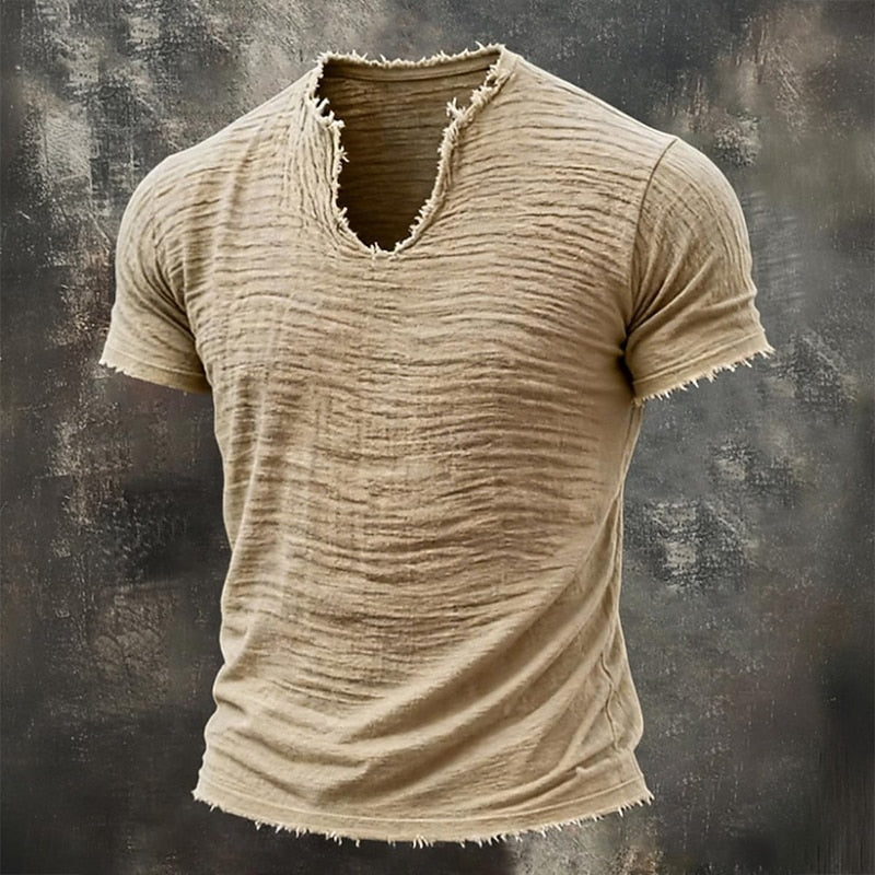Azel | Camiseta vintage de cuello en V